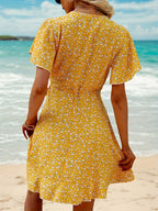 Women's Fortune-Attracting Directional Ruffle Hem Maxi Dress