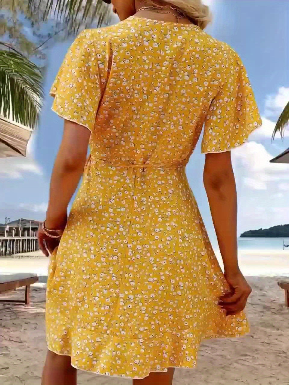 Women's Fortune-Attracting Directional Ruffle Hem Maxi Dress