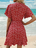 Women's Fortune-Attracting Directional Ruffle Hem Maxi Dress