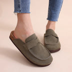 Smile Summer Fashion Women’s Suede Mules Cork Clog Slippers