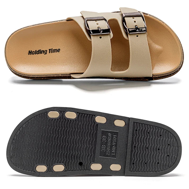 Smile POP 2025 Double Strap Women’s Summer Slippers with Adjustable Buckles