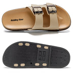 Smile POP 2025 Double Strap Women’s Summer Slippers with Adjustable Buckles