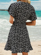 Women's Fortune-Attracting Directional Ruffle Hem Maxi Dress