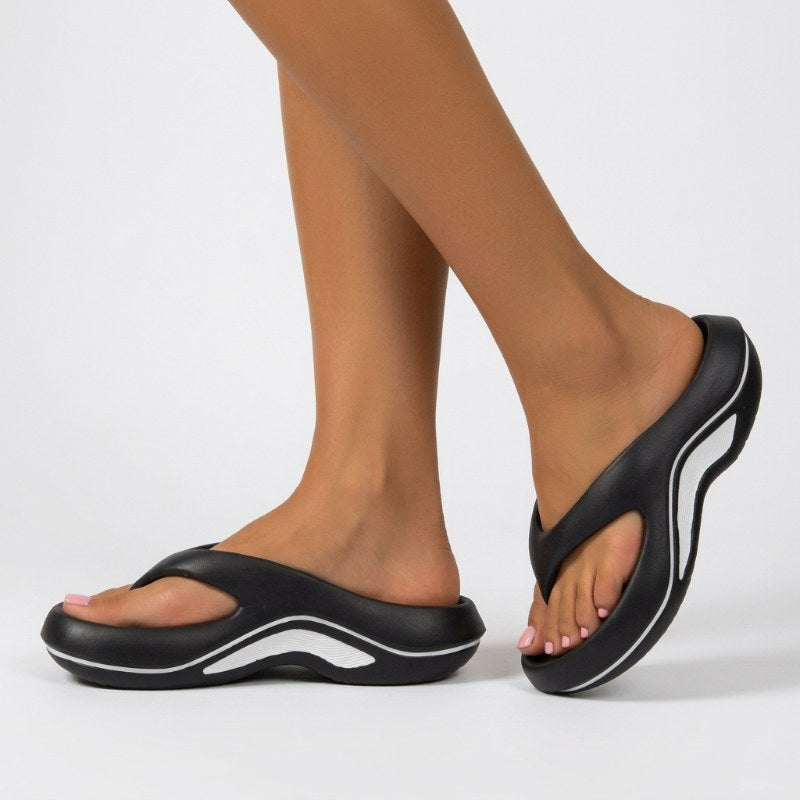 Dam bekväma flip-flops plattform ergonomisk - Multicolor