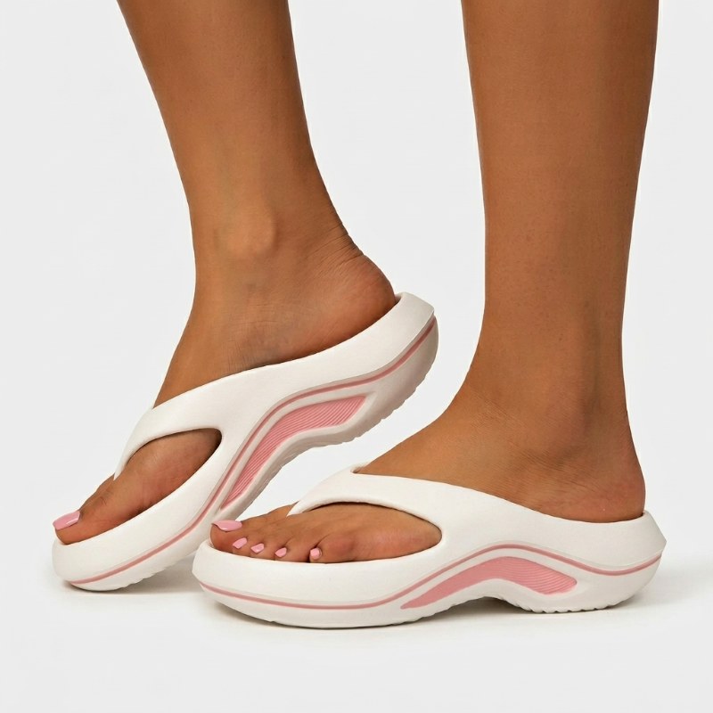 Dam bekväma flip-flops plattform ergonomisk - Pink