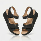 Dam bekväma sandaler plattform - Black