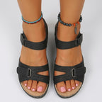 Dam bekväma sandaler plattform - Black