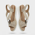 Dam sandaler kilklack espadrille - Beige