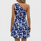 Dam sommarklänning one shoulder blommönster - Multicolor