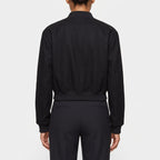 Women's bomber jacket casual oversized - Svart