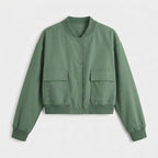 Women's comfortable bomber jacket casual oversized - Green