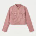 Women's lightweight bomber jacket short casual - Rosa