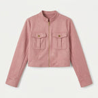 Women's lightweight bomber jacket short casual - Rosa